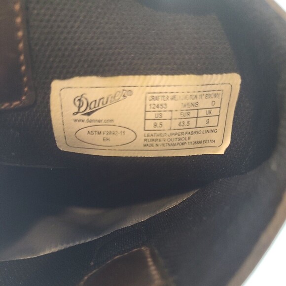 Danner 12453-9.5 D Danner 11" Crafter Waterproof Boot Size 9.5 D Brown Comfort - Picture 7 of 12